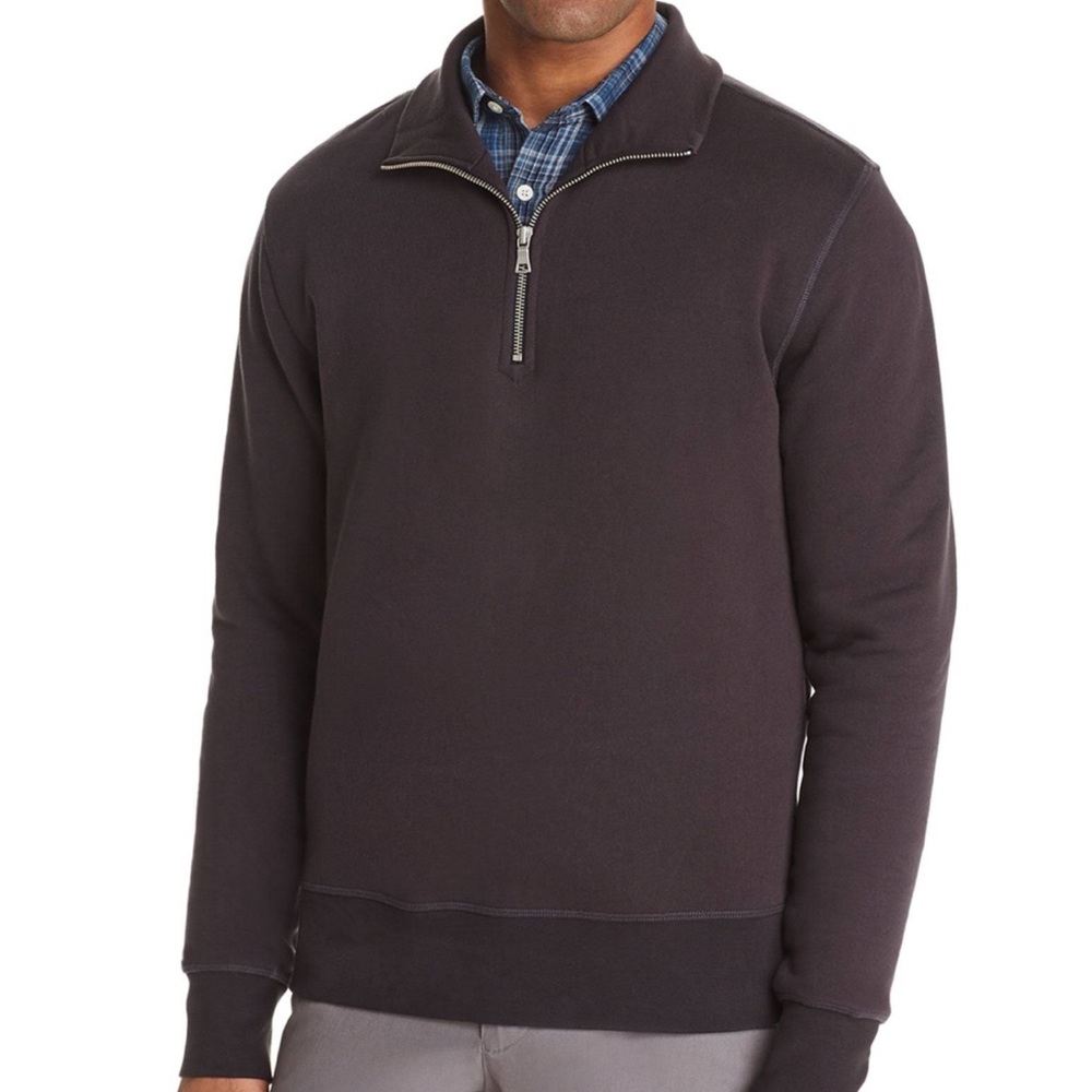 The Men's Store at Bloomingdale's Half-Zip Fleece Sweatshirt Burgundy L